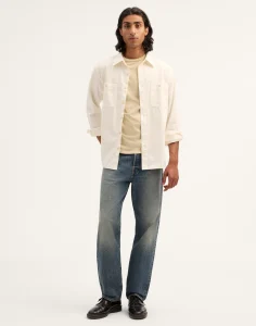 Ivory Dual Pocket Long Sleeve Shirt Thewoofox Carvello Mireune