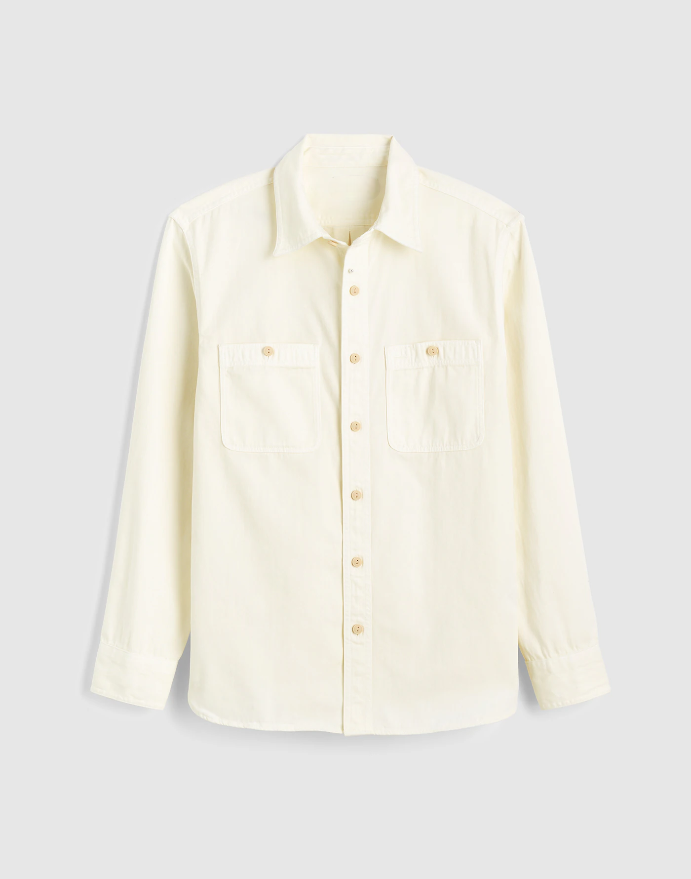 Ivory Dual Pocket Long Sleeve Shirt Thewoofox Carvello Mireune - Image 2