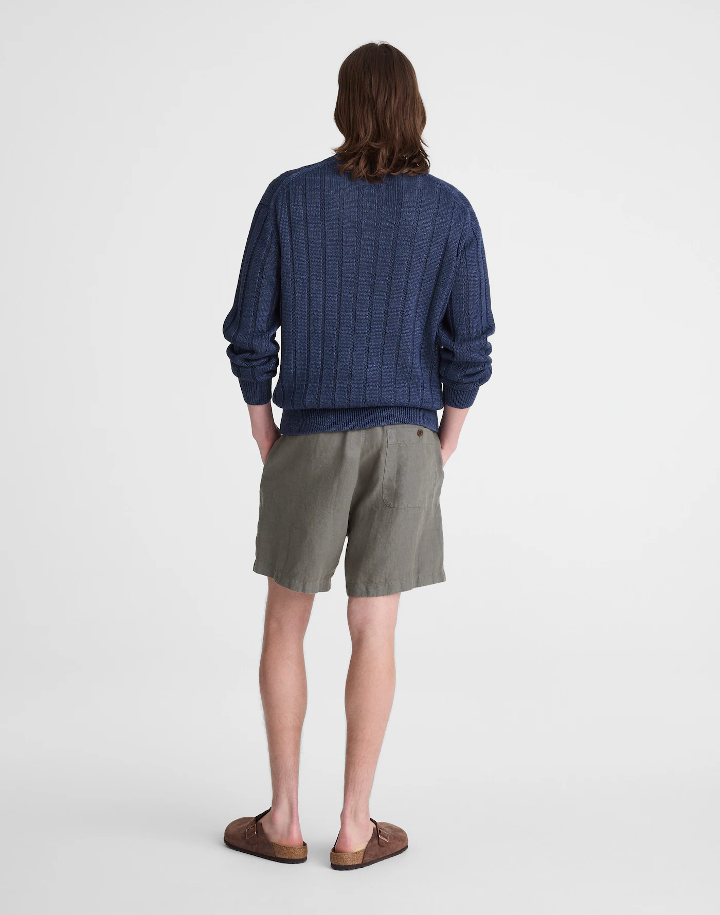 Olive Relaxed Fit Casual Shorts Thewoofox Caldero Virest Menswear - Image 3